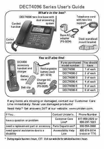Uniden Cordless Telephone DECT4096 Series-page_pdf